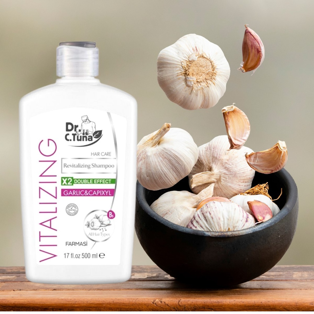 [1000667] FARMASI Dr Tuna شامبو Vitalizing Garlic 500مل