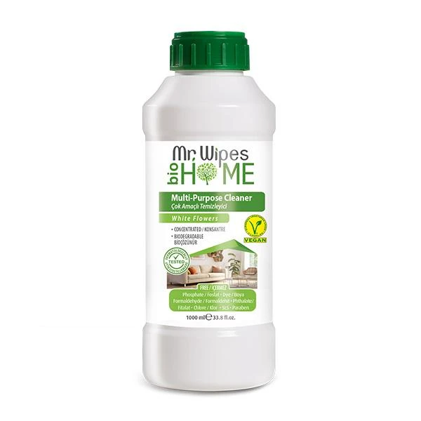 [1001590] Mr. Wipes Konsantre Çok Amaçlı Temizleyici Beyaz Çıçek Kokulu 1000 ml